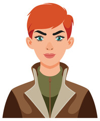 Confident Woman with Red Hair