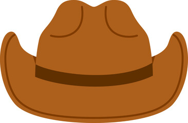brown cowboy hat illustration