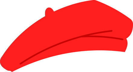 red beret hat illustration