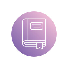 Book icon isolated on a white background. Vector illustration.