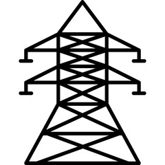 Power Line icon single vector illustration