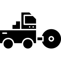 Bulldozer icon single vector illustration