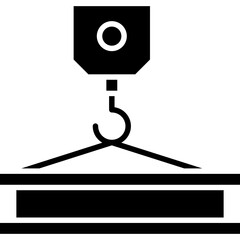 Crane I icon single vector illustration