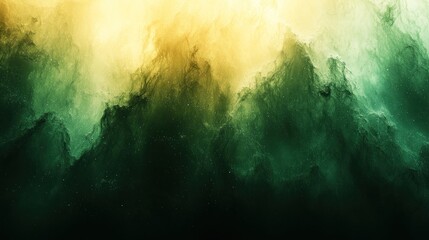 Green yellow nebula cosmic space background