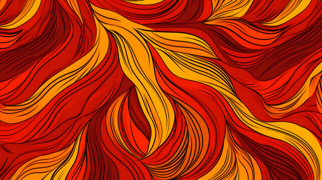 Vibrant thai seamless pattern featuring handdrawn traditional flame motif decorative textile design colorful art thailand