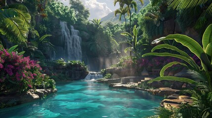 Naklejka premium Luxury swimming pool design 