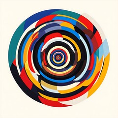 Abstract colorful circular design