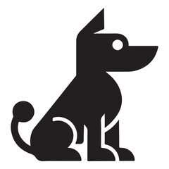 Vector illustration of a dog silhouette