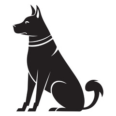 Vector illustration of a dog silhouette