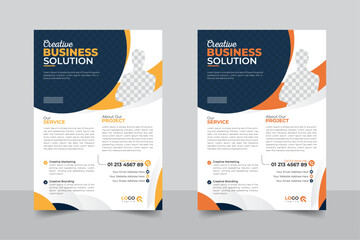 Obraz premium Simple layout creative idea print ready poster or flyer design template, creative style and creative layout, Business proposal, promotion, advertise, publication, colorful business flyer. 
