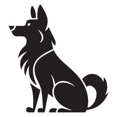 Vector illustration of a dog silhouette