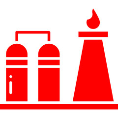 Obraz premium Refinery icon single vector illustration