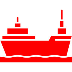 Cargo Ship I icon single vector illustration