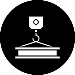 Crane I icon single vector illustration