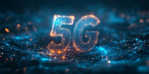 Photorealistic 5G Network Concept in Vibrant Digital Style