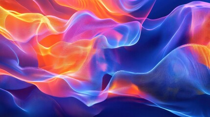 Fototapeta premium Abstract Colorful Waves: A Symphony of Hues