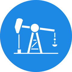 Derrick icon single vector illustration