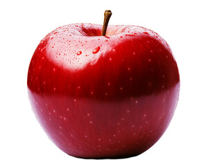 みずみずしい赤いりんごの切り抜き素材