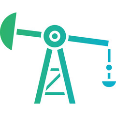 Pumpjack icon single vector illustration