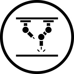 Industrial Robot II icon single vector illustration