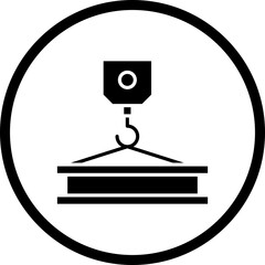 Crane I icon single vector illustration