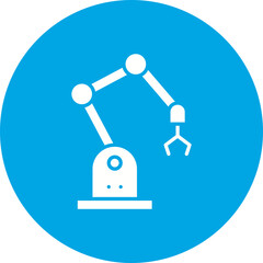 Industrial Robot III icon single vector illustration