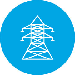Power Line icon single vector illustration