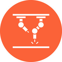 Industrial Robot II icon single vector illustration