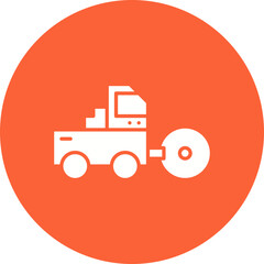 Bulldozer icon single vector illustration