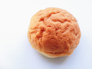 melonpan sugar buns on a white background which looks delicious and beautiful