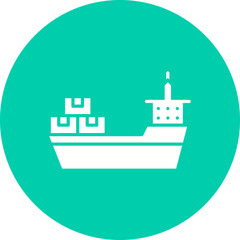 Cargo Ship II icon single vector illustration