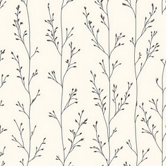 Naklejka premium Seamless pattern of vertical plants