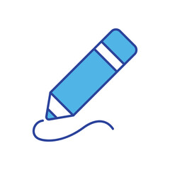 Pencil icon isolated on a white background. Vector illustration.