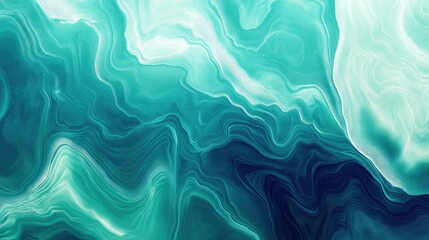 Obraz premium Abstract gradient blending teal, green, and blue shades, creating a tranquil and simple visual effect for modern designs