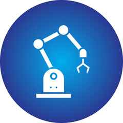 Industrial Robot III icon single vector illustration
