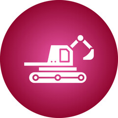 Excavator icon single vector illustration