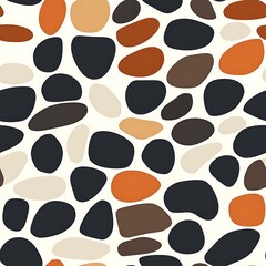 Abstract organic shapes seamless pattern