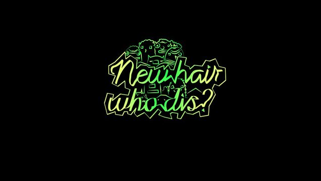 barber shop animation letters night