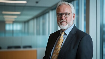 Naklejka premium Professional portrait of a mature business executive in an office environment.