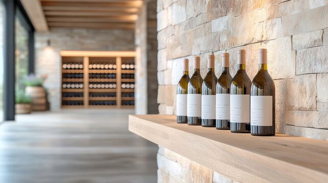high end wine cellar showcasing aged bottles on wooden shelf