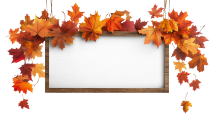 autumn leaves frame
