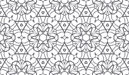 monochrome seamless arabic background. vector illustration