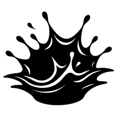 Splashing water icon vector art illustration