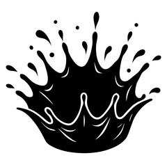 Splashing water icon vector art illustration
