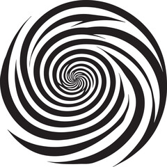 Fototapeta premium Hypnosis spiral swirling comic background vector on white background.