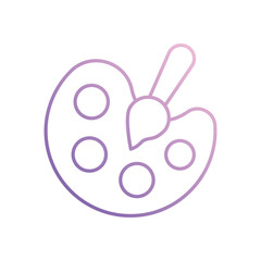 Palette  icon isolated on a white background. Vector illustration.