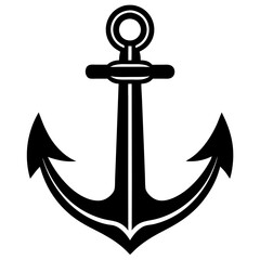 Anchor icon vector on white background