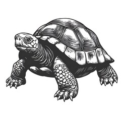 Fototapeta premium Vintage Illustration of a Turtle
