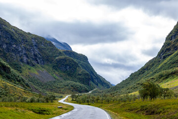 Eidsdalen, Norway. The main road to Geiranger. 