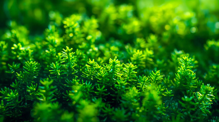 Vibrant Green Leaves in a Natural Pattern
